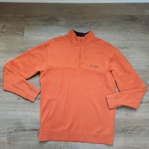 Columbia Orange Half Zip Sweatshirt